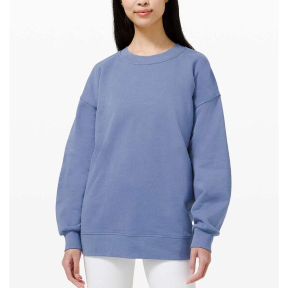 Lululemon Perfectly Oversized Crew Water Drop Blue Size 6 - Picture 1 of 9